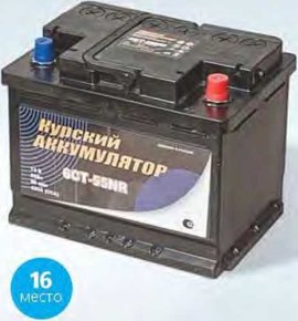 Курский аккумулятор 6CT-55NR, Россия